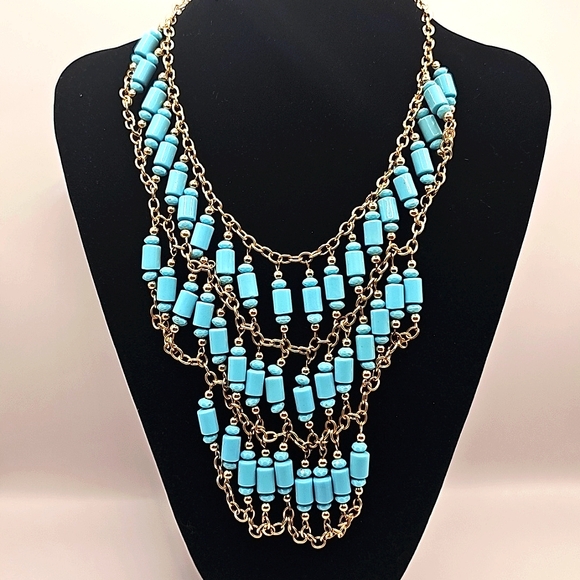 Charming Charlie & Blue Bib Necklace Set - Picture 3 of 6